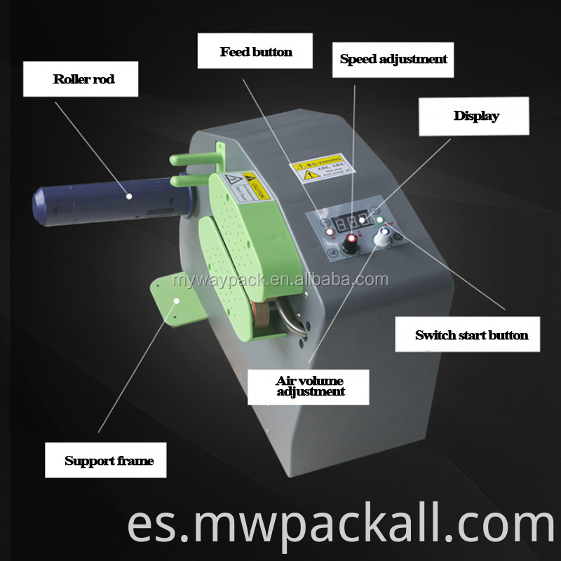 Máquina empacadora de bolsas de aire de escritorio de diferentes tamaños de máquina empacadora protectora de almohadas de aire